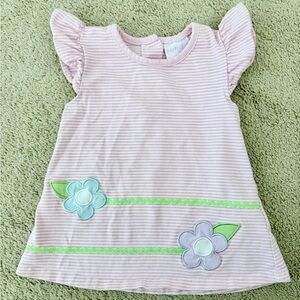 Stitchy Fish Striped Flower Shirt